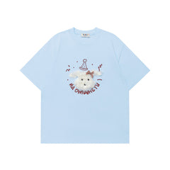 Ellie Seattle Shirt Summer Casual Loose Cartoon Baby Bear Print T-Shirt