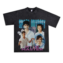 Film Star T Shirt Movie Surrounding First Love This Little Thing Loose Retro Street Cotton T-shirt Men and Women