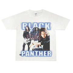 Film Star T Shirt Rock Music Black Panther Band Loose Retro Street Cotton T-shirt Men and Women