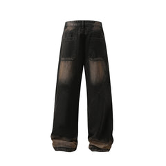 American Mens Jeans Retro Straight Pants