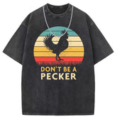 Men T Shirts Short Sleeve T-Shirt Washed Old Punk