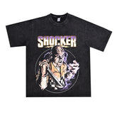 Film Star T Shirt Movie Old Ghost Electricity Experts Pure Cotton Loose Short Sleeve American Retro Trendy T-shirt