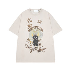 Ellie Seattle Shirt Cartoon Crew Neck T-Shirt Loose Casual Top