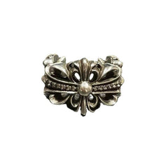 Chrome Heart Ring with Diamonds in White Gold