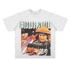 Film Star T Shirt Stephen Chow Derivative Short Sleeves Vintage American Street T-shirt