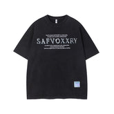 Camisas Vintage Hombre Alphabet Print Short Sleeve T-Shirt