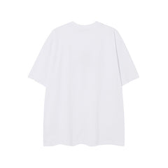 Camisas Vintage Hombre Vintage Washed Old Letter Print Short Sleeve T-Shirt