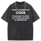 Men T Shirts Cotton printed short-sleeved T-shirt washed and old