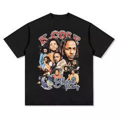 Kendrick Lamar T Shirts kendrick lamar J · cole Vintage Wash Loose Short Sleeves