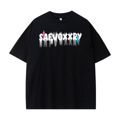 Camisas Vintage Hombre Graffiti Short Sleeve T-Shirt Loose Casual Top