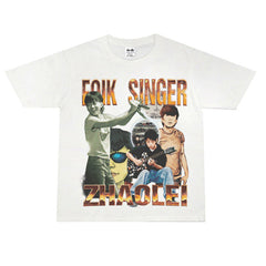 Film Star T Shirt Loose American Retro Street round Neck T-shirt Men and Women