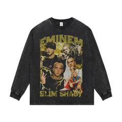 Detroit Eminem Hoodie Vintage Eminem Printed Cotton Long Sleeves