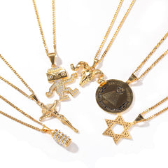 Jewelry Hip Hop Creative Necklace Jesus Pieces Royalty rapper Animal