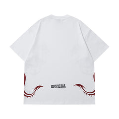 Camisas Vintage Hombre Vintage Totem Print Crew Neck Short Sleeve T-Shirt oversize