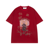 Ellie Seattle Shirt Cartoon Crew Neck T-Shirt Loose Casual Top