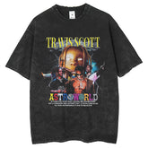 Men T Shirts Old Street Loose Short Sleeves Vintage