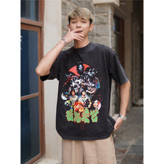 Film Star T Shirt Loose Nostalgic Short Sleeve American Retro Trendy T-shirt Men and Women