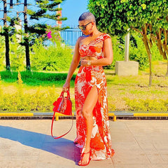 Mariah Carey See Through Dress Sexy Dress Tube Top Split Sleeveless Long Dress