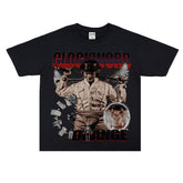 Film Star T Shirt Loose American Retro Street Cotton Crew Neck Personality T-shirt Men and Women