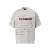 80s Casual Classics Shirts Hip-Hop Alphabet Print Crew Neck Short Sleeve Top