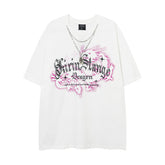 Camisas Vintage Hombre Crew Neck Short Sleeve T-Shirt