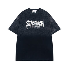 Ellie Seattle Shirt casual wash gradual change tie-dye leopard print T-shirt