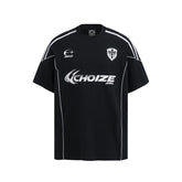 Camisas Vintage Hombre Reflective Strip Letter Print Short Sleeve T-Shirt