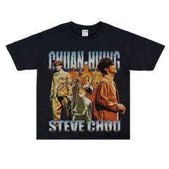 Film Star T Shirt Printed Loose Retro Street Cotton American T-shirt