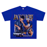 Film Star T Shirt Jay Chou Peripheral Loose National Fashion Retro Street Cotton T-shirt