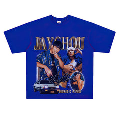 Film Star T Shirt Jay Chou Peripheral Loose National Fashion Retro Street Cotton T-shirt