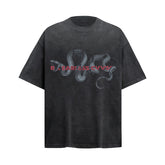 Ellie Seattle Shirt represents Washed Heavy Industries Digital Snake Print Loose Short Sleeve T-Shirt