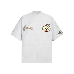 80s Casual Classics Shirts Embroidered Short Sleeve Top Owersize Loose T-Shirt