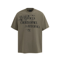 Camisas Vintage Hombre Vintage Washed Old Short Sleeve T-Shirt