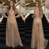 Mariah Carey Dress Sexy Backless Sequins Formal Dress