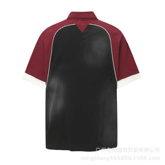 80s Casual Classics Shirts Summer Button Lapel POLO Shirt Short Sleeve