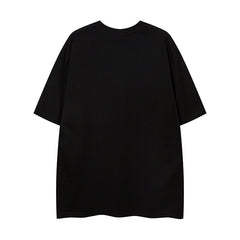 Camisas Vintage Hombre Graffiti Letter Short Sleeve T-Shirt Loose oversize