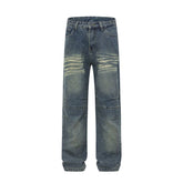 American Mens Jeans Retro Jeans Loose Straight Pants
