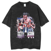 Men T Shirts Old Washed Loose High Street Short Sleeve T-Shirts