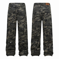 American Mens Jeans Straight Pants Loose Casual Jeans