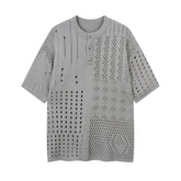 80s Casual Classics Shirts Hollow Knitted Sweater Loose Top