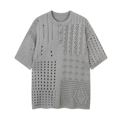 80s Casual Classics Shirts Hollow Knitted Sweater Loose Top