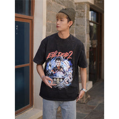 Film Star T Shirt Cotton Loose Nostalgic Short Sleeve American Retro Trendy Loose T-shirt