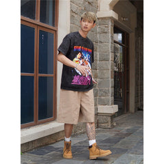 Film Star T Shirt Movie Jackie Chan City Hunter Cotton Short Sleeve Loose round Neck T-shirt for Men