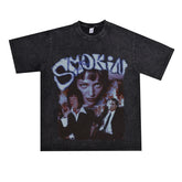 Film Star T Shirt Cotton Short Sleeve Loose round Neck Retro Design T-shirt