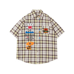 Ellie Seattle Shirt Summer Vintage Cartoon College Style Short Sleeve Shirt