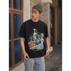 Film Star T Shirt Cotton Loose Nostalgic Short Sleeve American Retro Trendy T-shirt