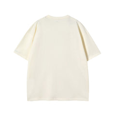 Camisas Vintage Hombre Alphabet Print Short Sleeve T-Shirt Summer Loose Casual Top