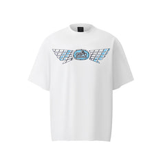 80s Casual Classics Shirts Motorcycle Print Loose Crew Neck Short Sleeve T-Shirt