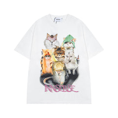 Ellie Seattle Shirt Vintage Cartoon Pussy Print Short Sleeve Top
