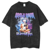 Men T Shirts Girls Portrait Letter Short Sleeve T-Shirt Harajuku Print